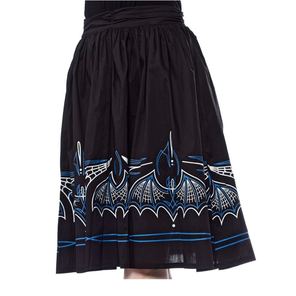 Sourpuss Batty 50’s Pinstripe Skirt- NWT